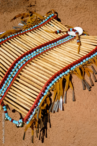 Native American Bone breast plate. Tewa tribe.