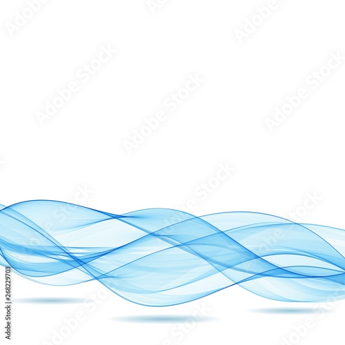 Blue wave with shadows. Bright colorful image. Layout for advertising. eps 10