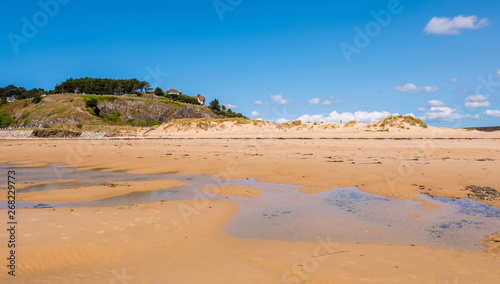 The beach in the resort town Barneville-Carteret, Normandy, France
