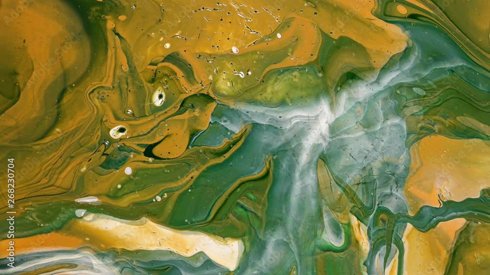An acrylic pouring artwork which is animated to flow