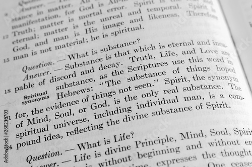 Section on "Substance" from the Christian Science "Science and Health" by Mary Baker Eddy