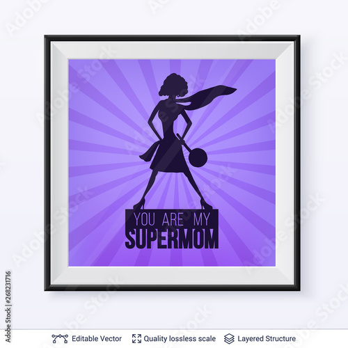 Mother's Day greeting card banner vector template.