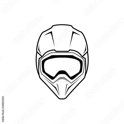 motocross helmet illustration