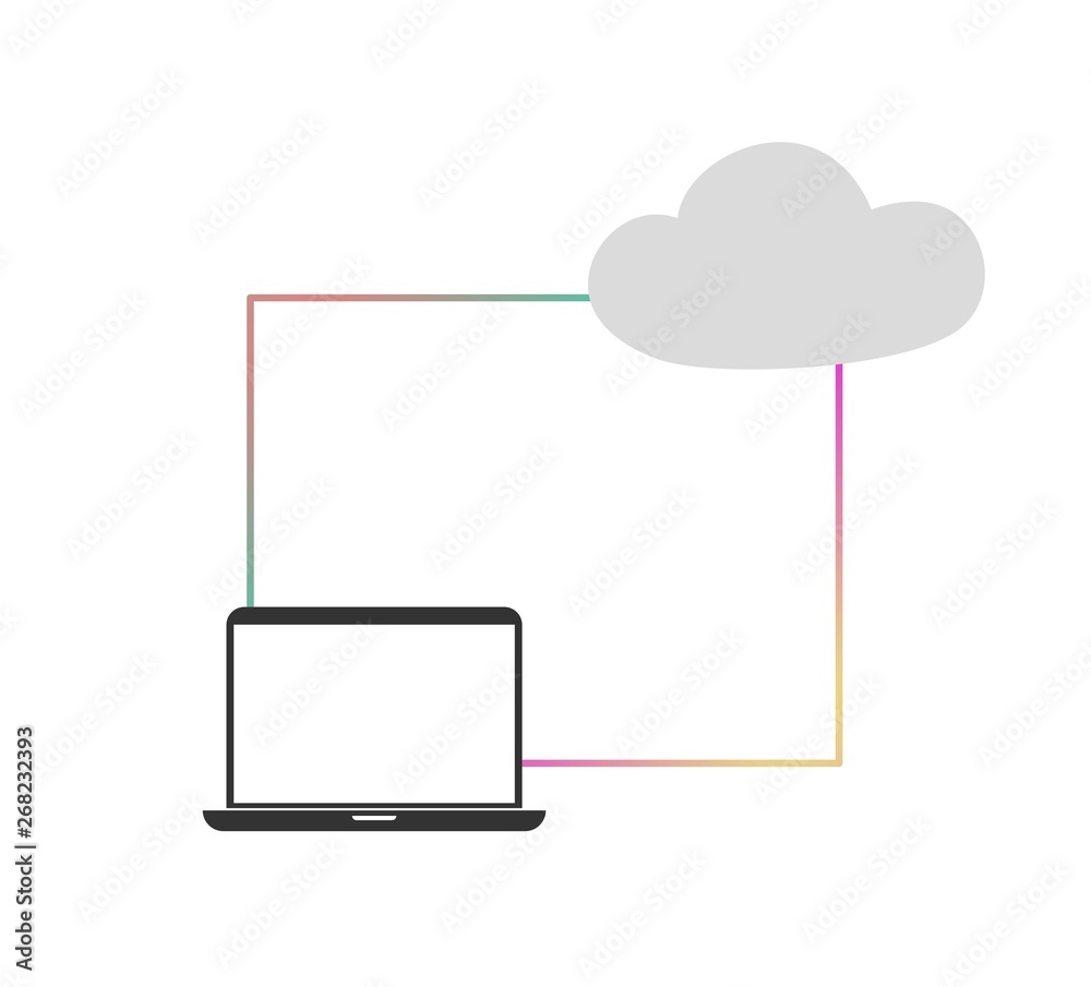 Design of cloud data illustration Design of cloud data illustration