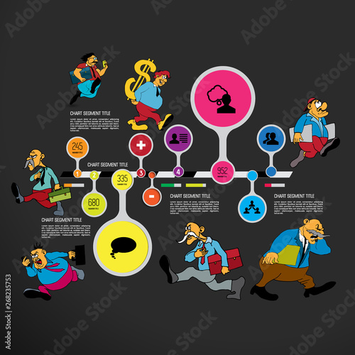Business infographic elements data visualization vector design