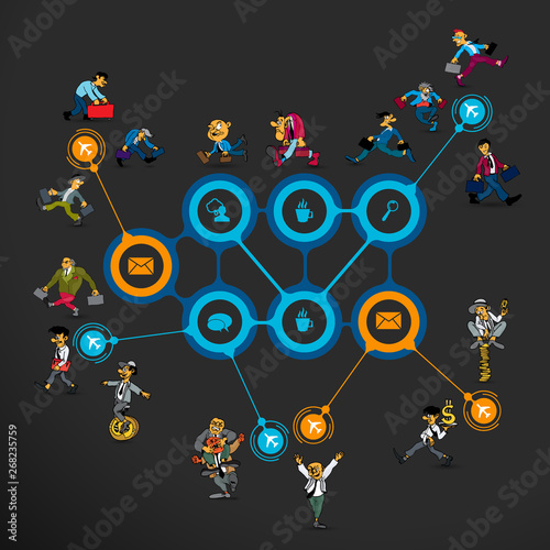Business infographic elements data visualization vector design