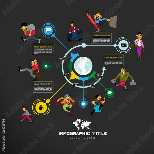 Business infographic elements data visualization vector design