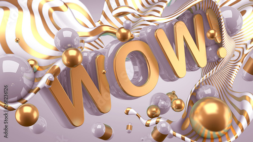 Obraz na płótnie Abstract slogan background. 3d illustration, 3d rendering.