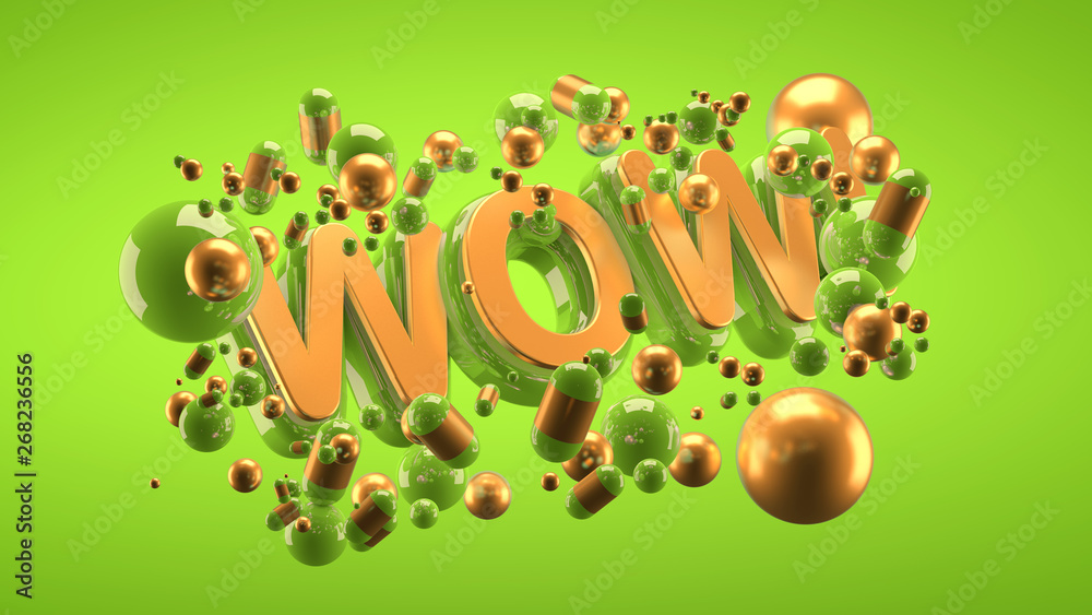 Fototapeta premium Abstract slogan background. 3d illustration, 3d rendering.