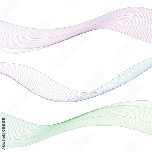 set of color waves. vector background. presentation template. eps 10 photo