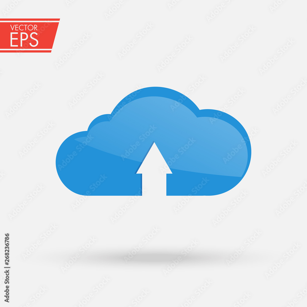 Cloud computing upload, download glossy icon. server, network, technology, data center concept. Trendy Flat style for graphic design, logo, Web site, social media, UI, mobile upp Cloud computing upload, download glossy icon. server, network, technology, data center concept. Trendy Flat style for graphic design, logo, Web site, social media, UI, mobile upp