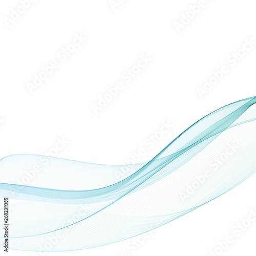blue abstract wave. curved lines. vector background eps 10