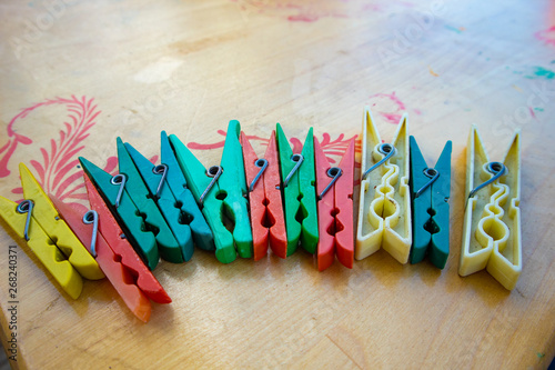 colored clothespins