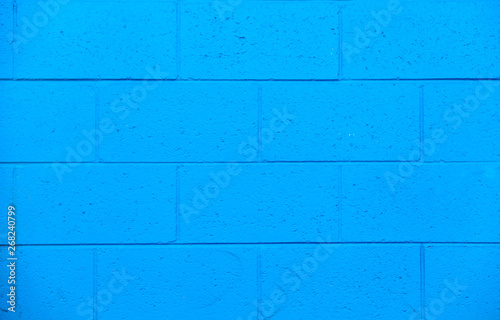 bright blue brick wall