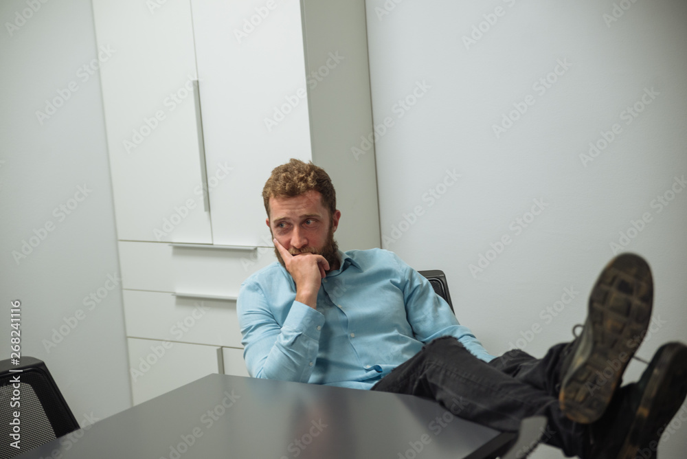Fototapeta premium Businessman work in his office