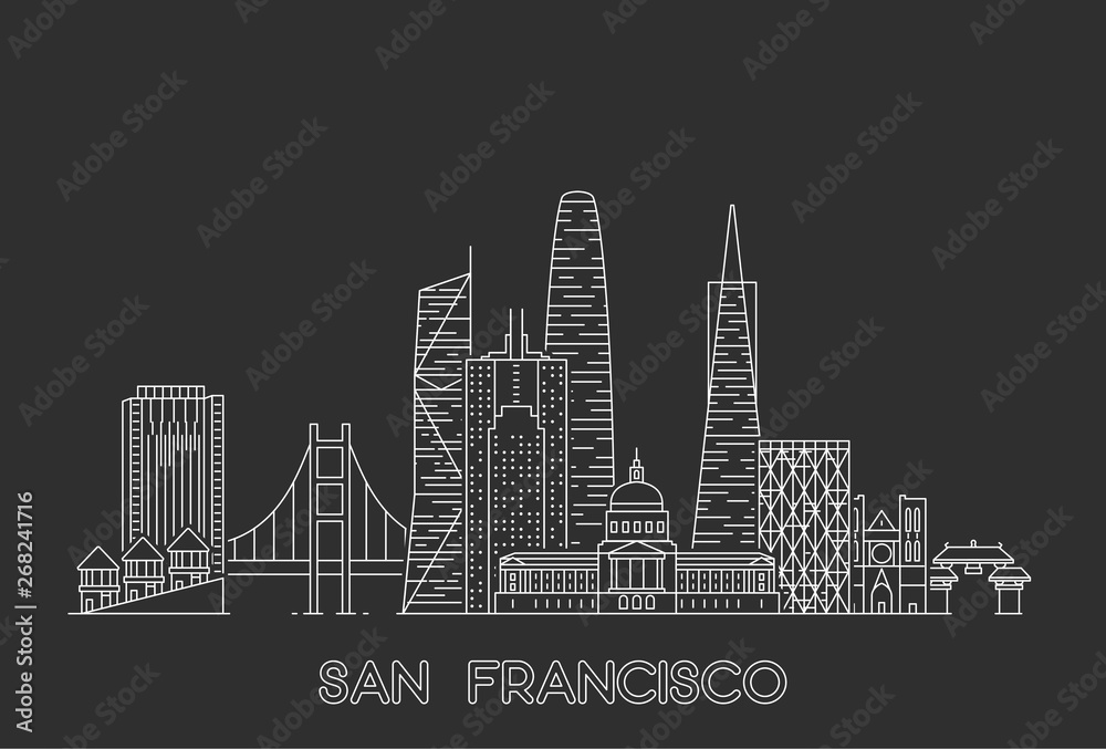 Fototapeta premium San Francisco skyline, USA.