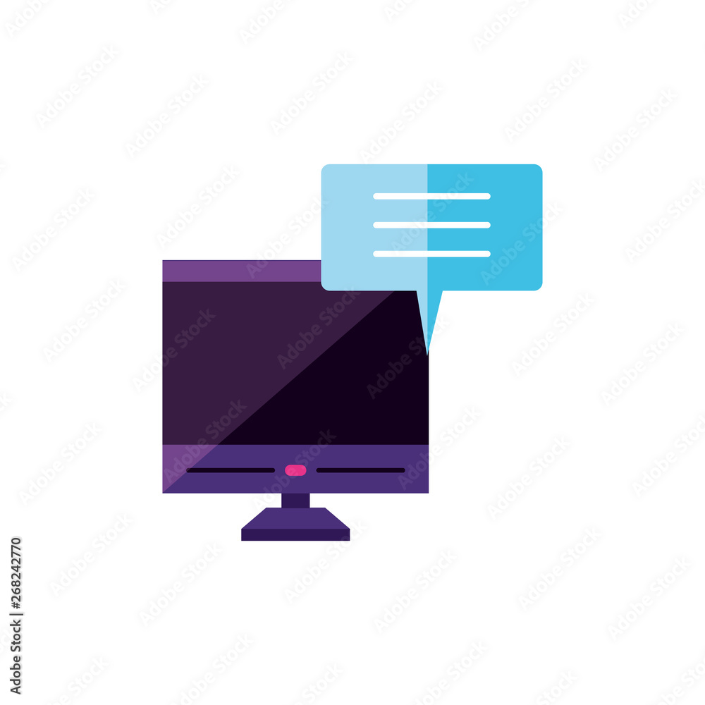 desktop with chat bubbles app desktop with chat bubbles app
