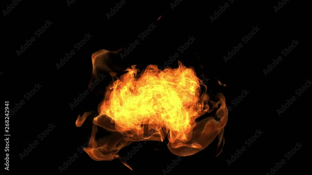Fire explosion to the camera with Alpha Channel