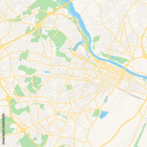 Empty vector map of Augusta, Georgia, USA