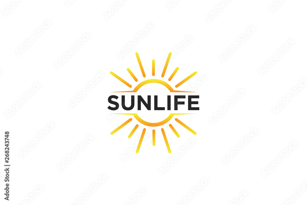 Fototapeta premium sun logo and icon vector illustration design template