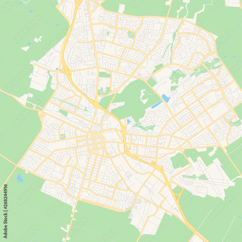 Fototapeta premium Empty vector map of Salinas, California, USA