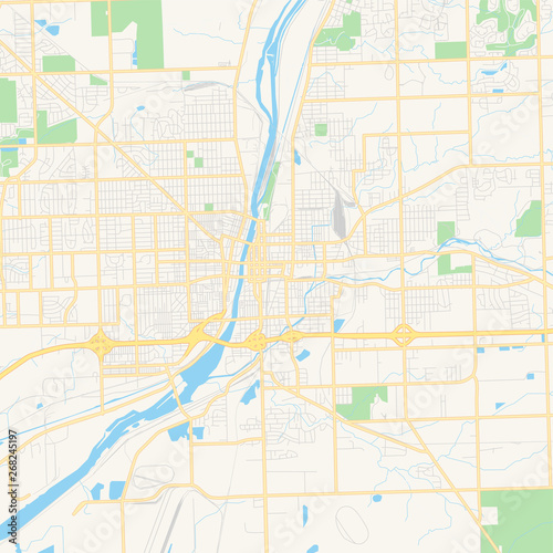 Empty vector map of Joliet  Illinois  USA