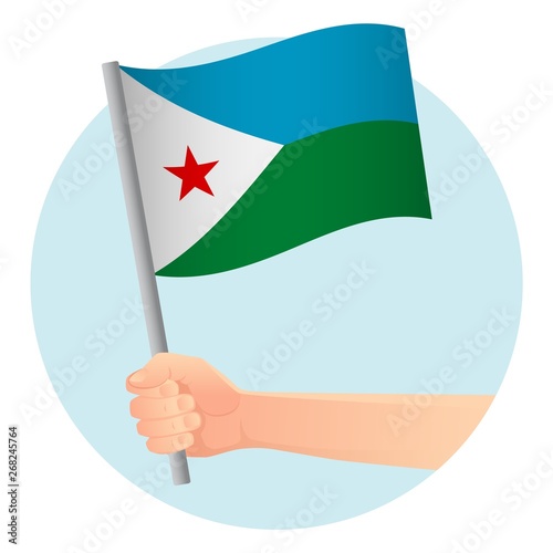 Djibouti flag in hand © Visual Content