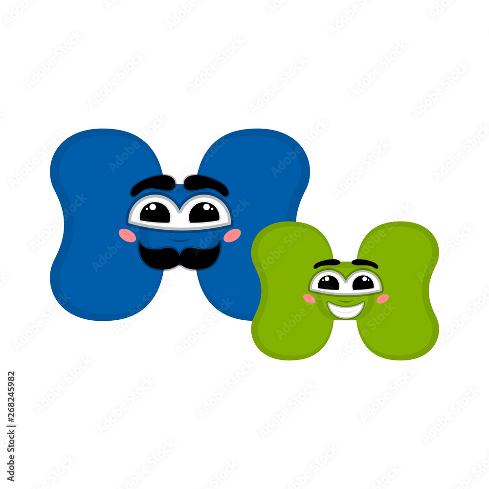 Pair of happy bowties with a smile - Vector Pair of happy bowties with a smile - Vector