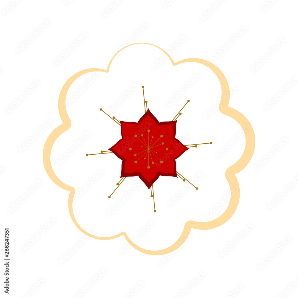 Isolated outline of a white flower - Vector Isolated outline of a white flower - Vector