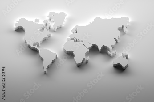 Fototapeta Naklejka Na Ścianę i Meble -  White world map