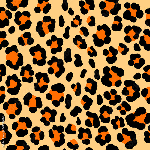 Animal print, leopard spots, seamless pattern