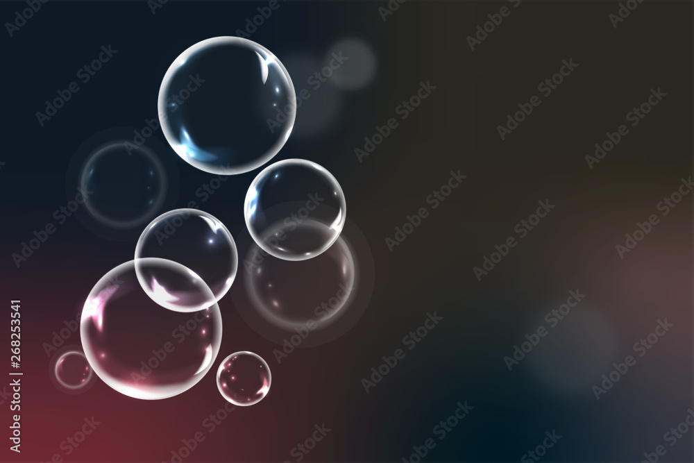 Bubbles in gradient background