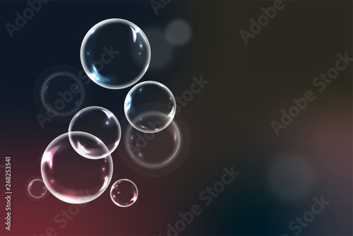 Bubbles in gradient background photo