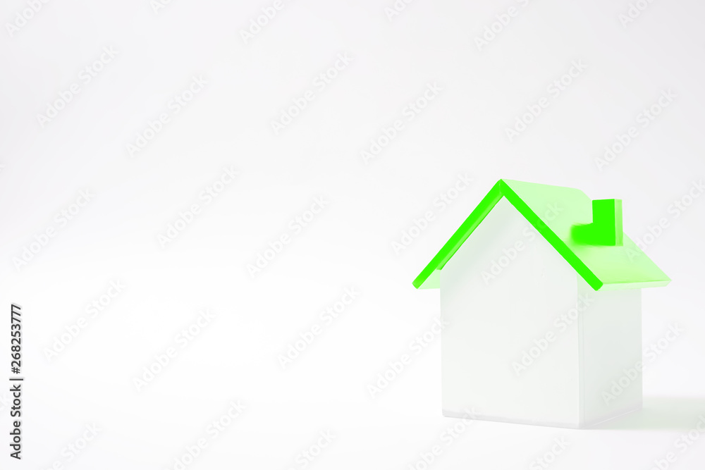Simple house material and white background. Shiny house. シンプルな家素材と白色背景 ピカピカな家 Simple house material and white background. Shiny house. シンプルな家素材と白色背景 ピカピカな家