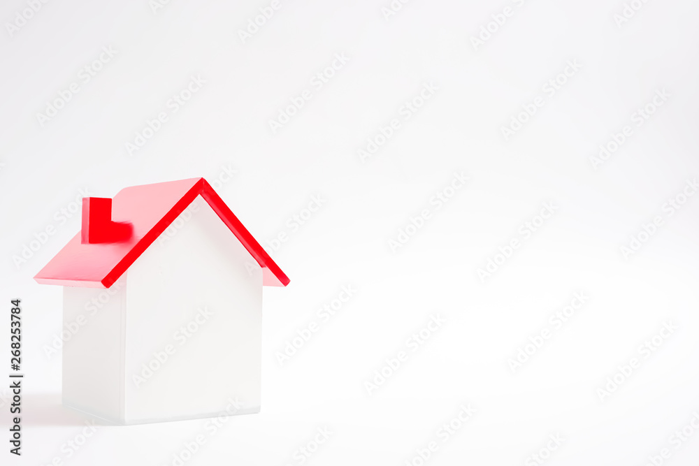 Simple house material and white background. Shiny house. シンプルな家素材と白色背景 ピカピカな家 Simple house material and white background. Shiny house. シンプルな家素材と白色背景 ピカピカな家