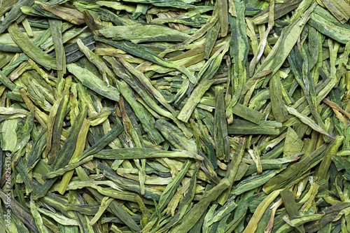 China Longjing tea （Dragon well tea）, Food background. photo