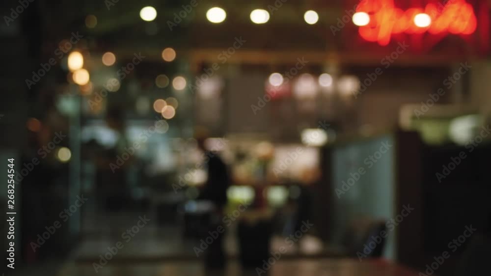 Blurred background of restaurant with abstract bokeh ligh Blurred background of restaurant with abstract bokeh ligh