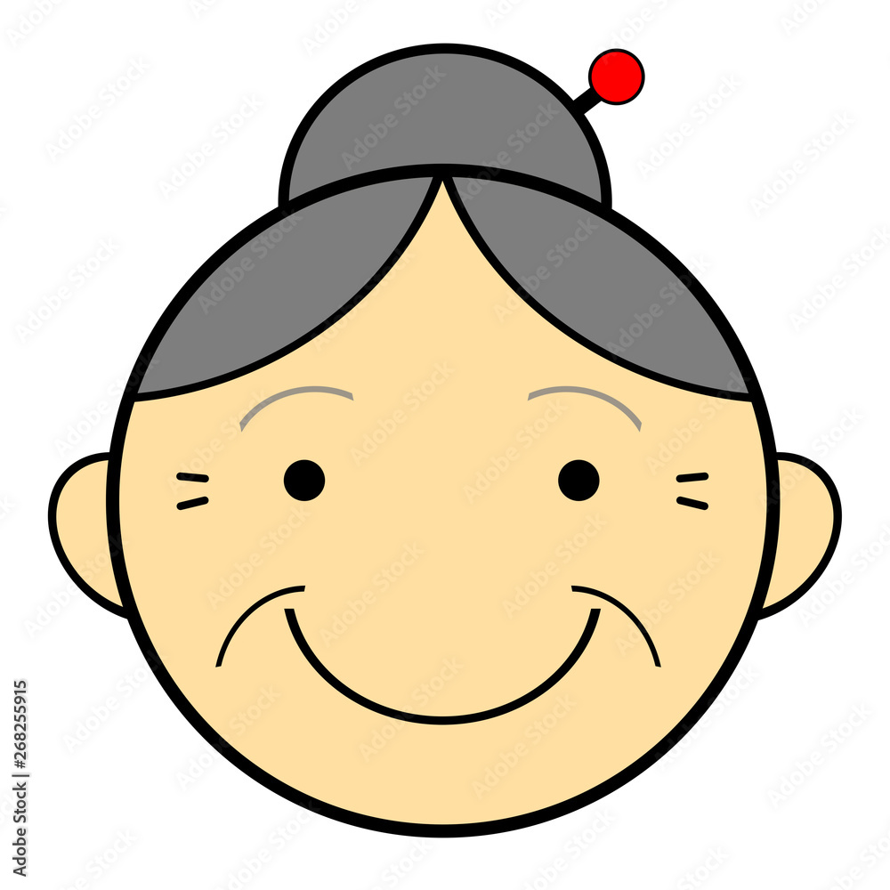 おばあさんの顔