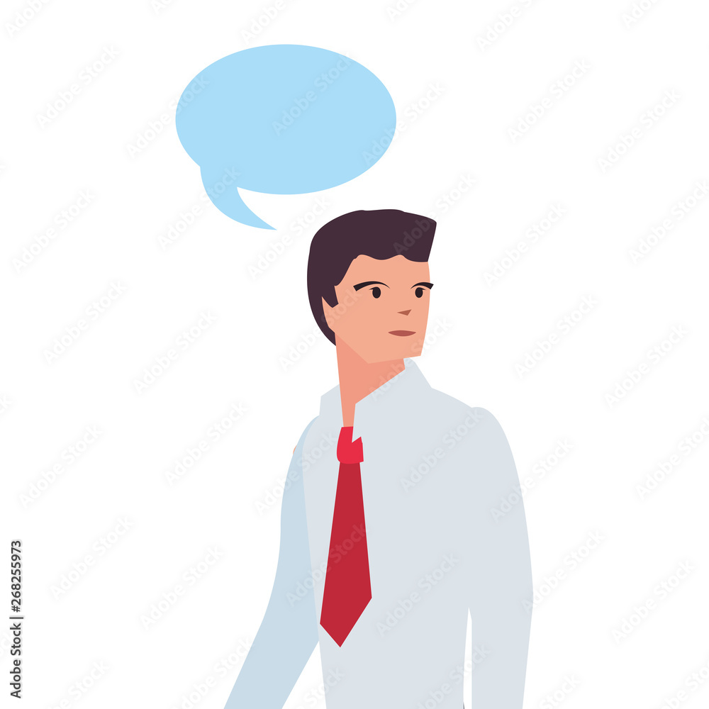 businessman portrait speech bubble businessman portrait speech bubble