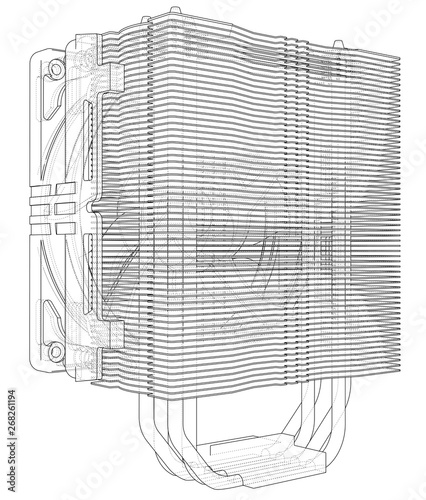 Cpu Coller Concept. Vector