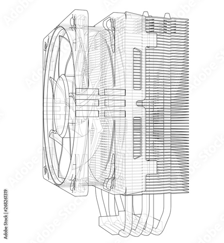 Cpu Coller Concept. Vector