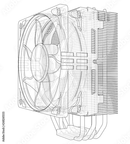 Cpu Coller Concept. Vector