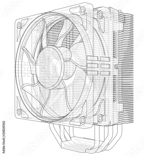 Cpu Coller Concept. Vector