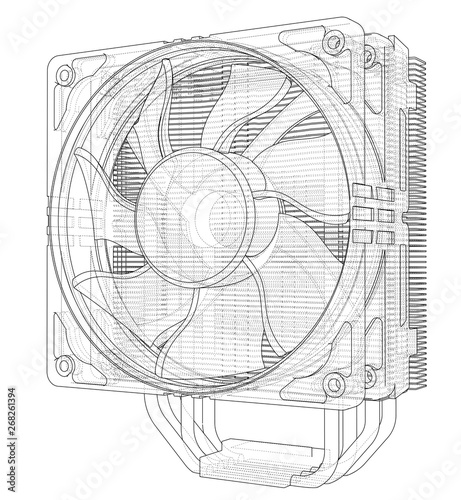 Cpu Coller Concept. Vector