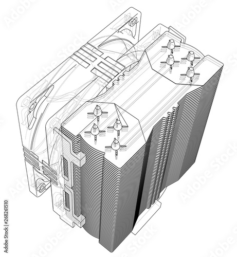 Cpu Coller Concept. Vector
