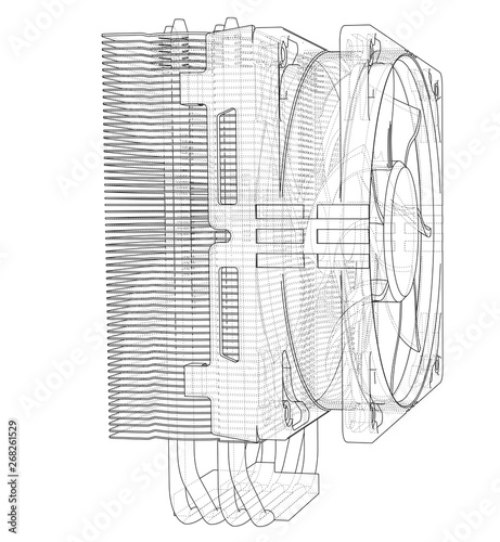 Cpu Coller Concept. Vector