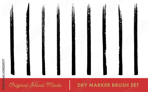 Dry Marker Brush Vector Set