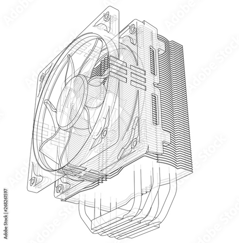 Cpu Coller Concept. Vector
