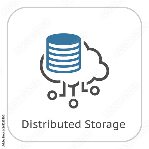 Simple Distributed Storage Vector Icon