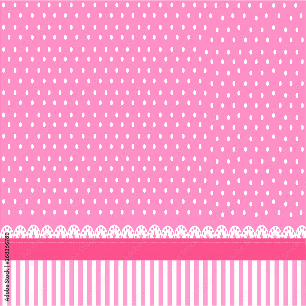 fondo rosa con puntos blancos Stock Vector | Adobe Stock